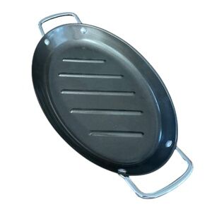 “Oval Nonstick Grill Pan / Fajita Sizzler 8x13 with Handles